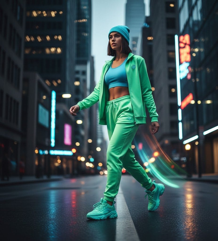 Динамічний спорт-шик: Neon Mint + Sky High