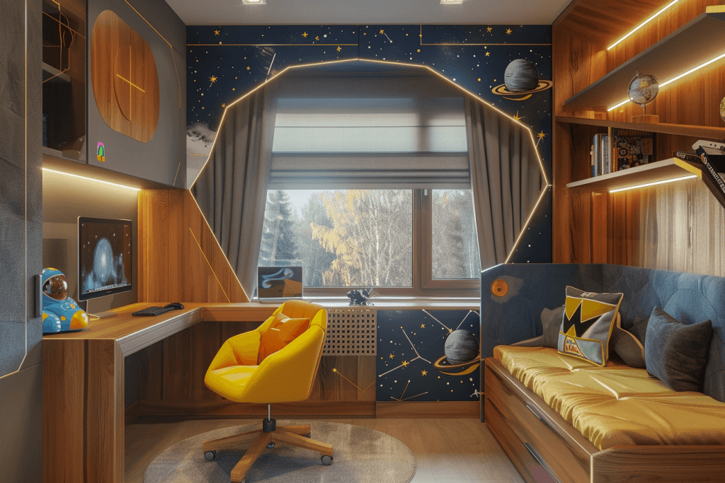 Кімната школяра з акцентом на навчальну зону 3