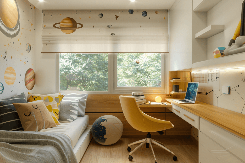 Кімната школяра з акцентом на навчальну зону 4