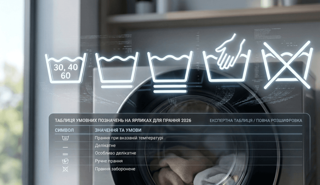 розшифровка значків на одязі для прання таблиця