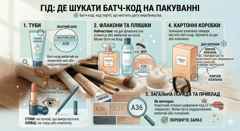 як перевірити батч код косметики