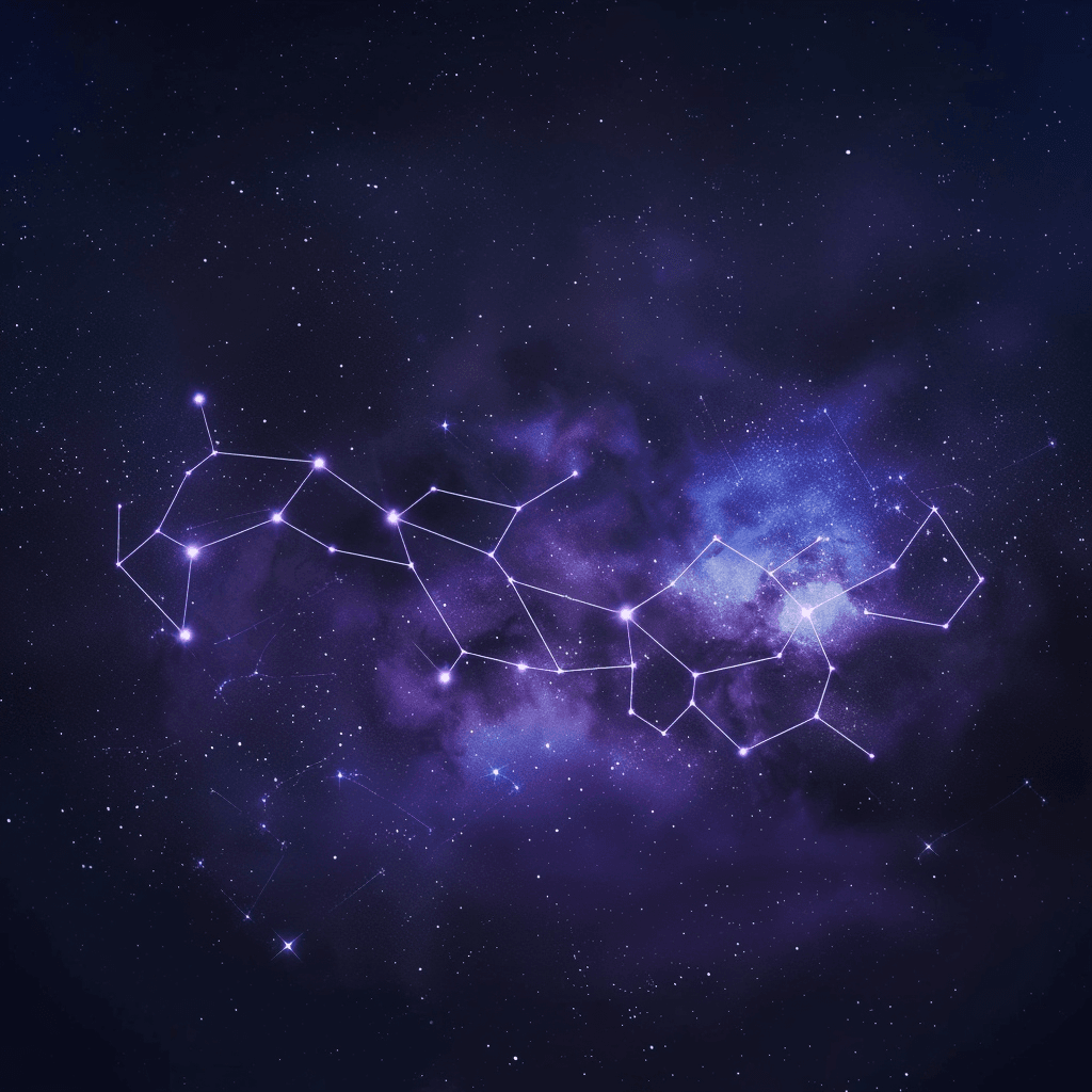 Загадкове зображення космічного сузір'я Овна на аватарку на фоні нічного неба.