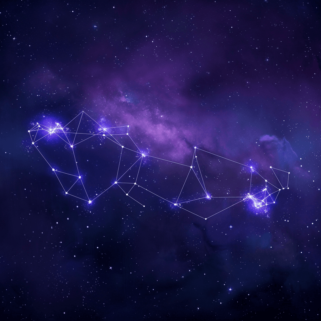 Загадкове зображення космічного сузір'я Овна на аватарку на фоні нічного неба.