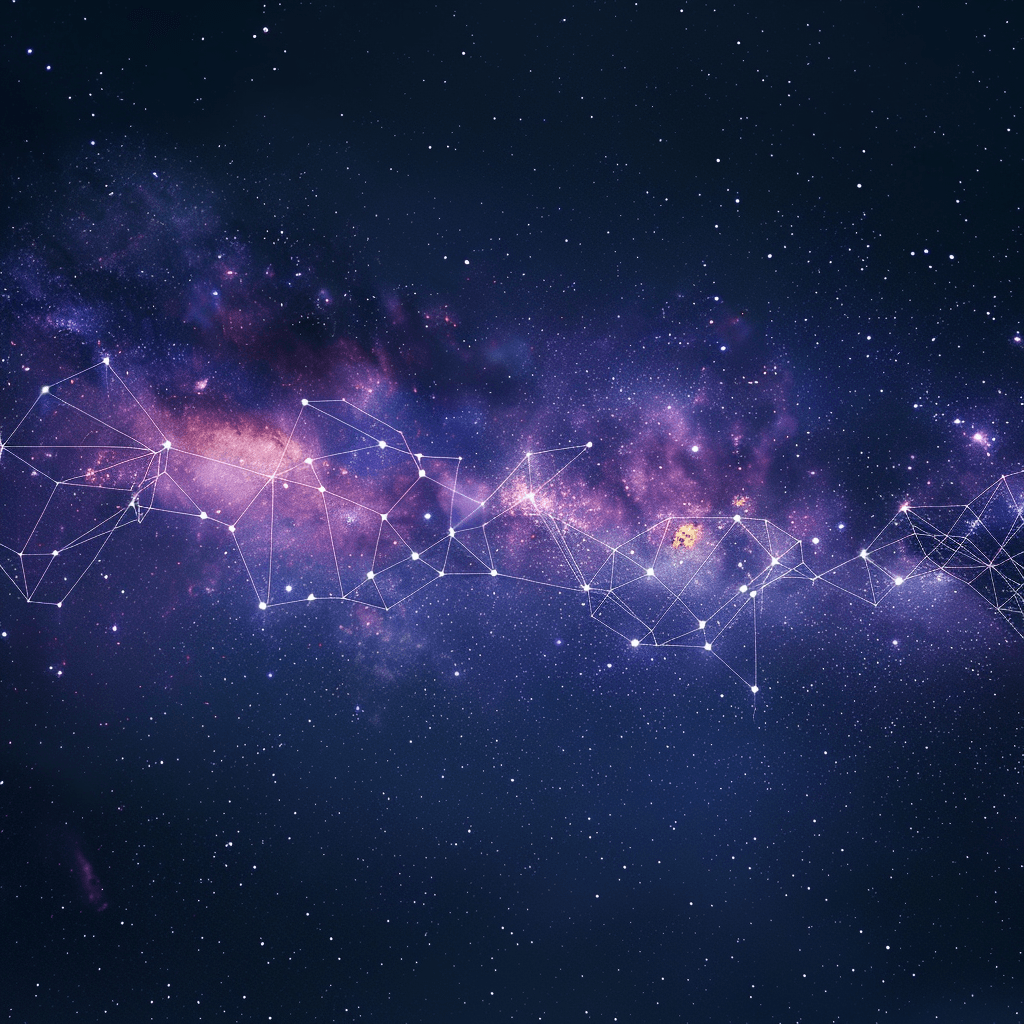 Загадкове зображення космічного сузір'я Овна на аватарку на фоні нічного неба.