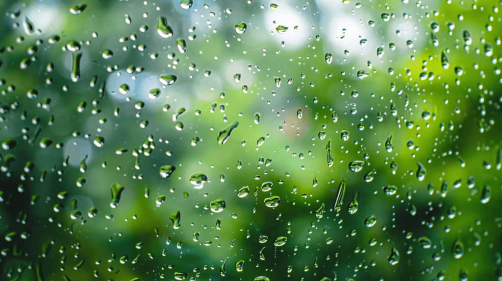 картинки літо дощ веселка атмосфера — краплі дощу вікно розмитий зелений фон меланхолія