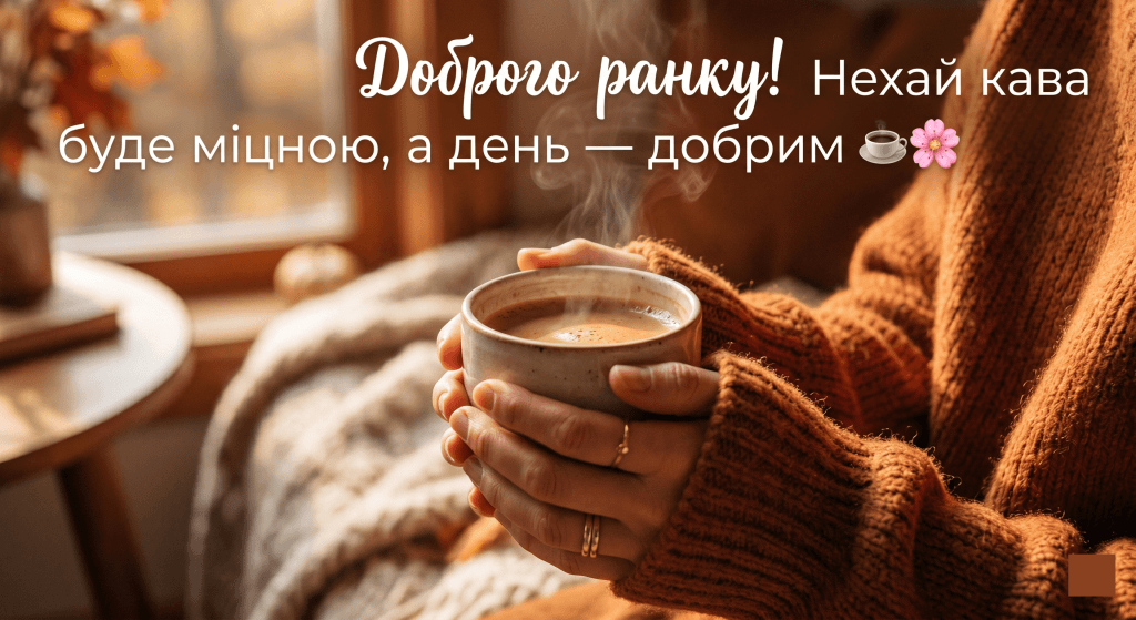 картинки доброго ранку кава чашка атмосфера — гаряча кава руки светр затишок ранкове побажання