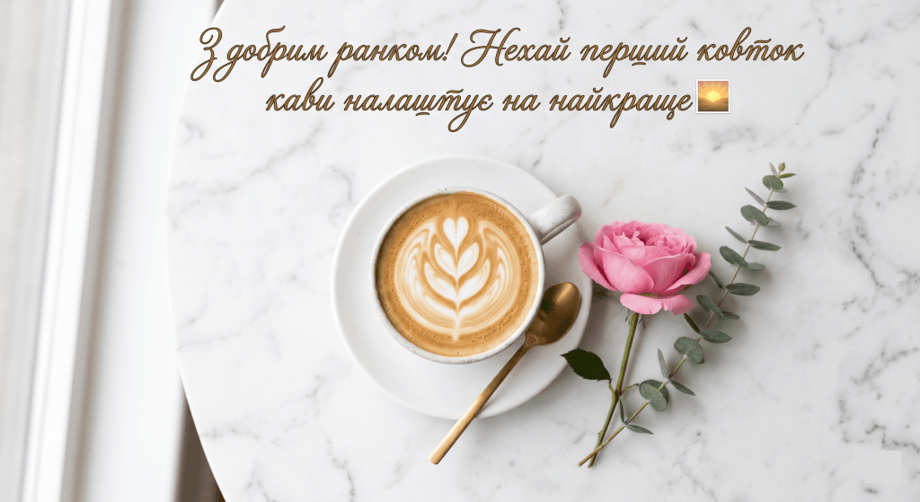 картинки доброго ранку кава чашка атмосфера — кава квіти flat lay мармур побажання ранок