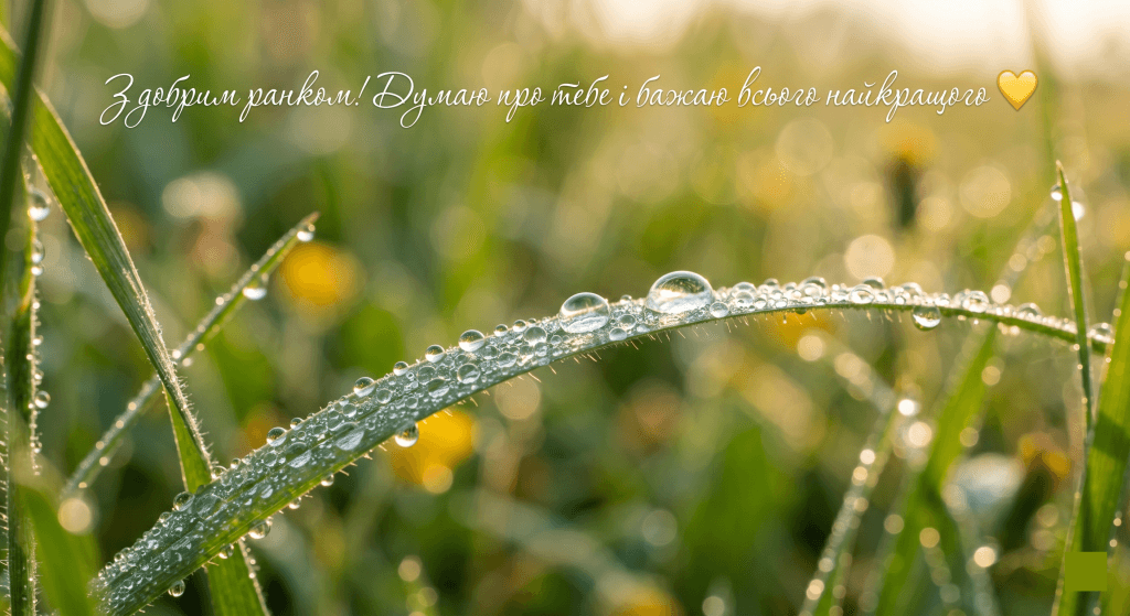 картинки доброго ранку красиві українською — роса трава ранок крупний план ніжна природа