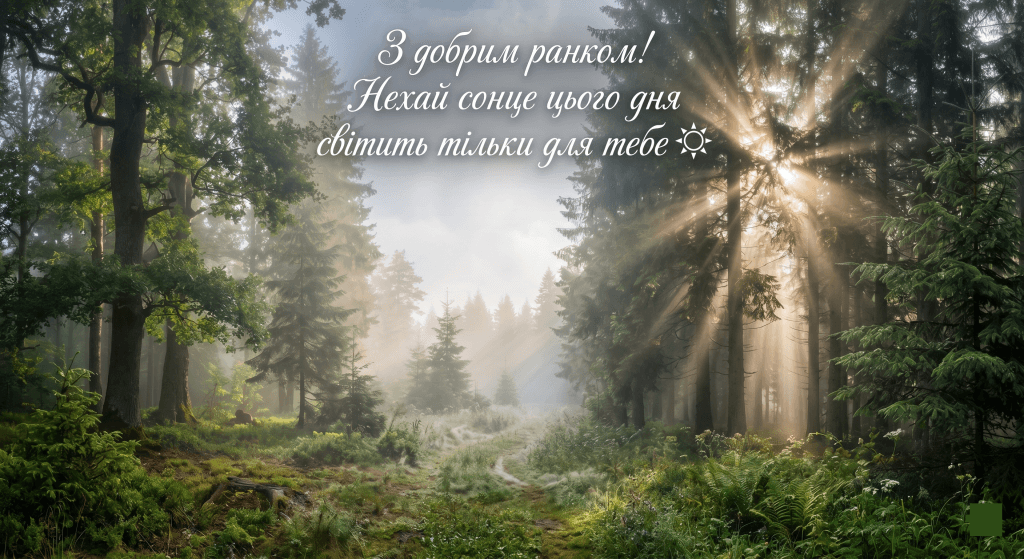 фото доброго ранку сонце природа літо — ранковий туман ліс промені містична картинка побажання