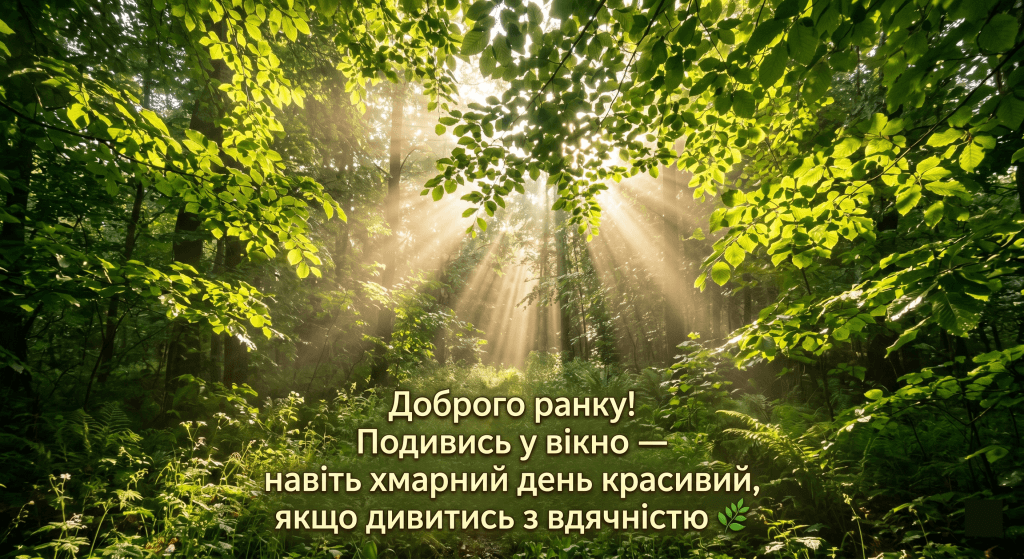 фото доброго ранку сонце природа літо — сонячні промені ліс зелень літня ранкова картинка