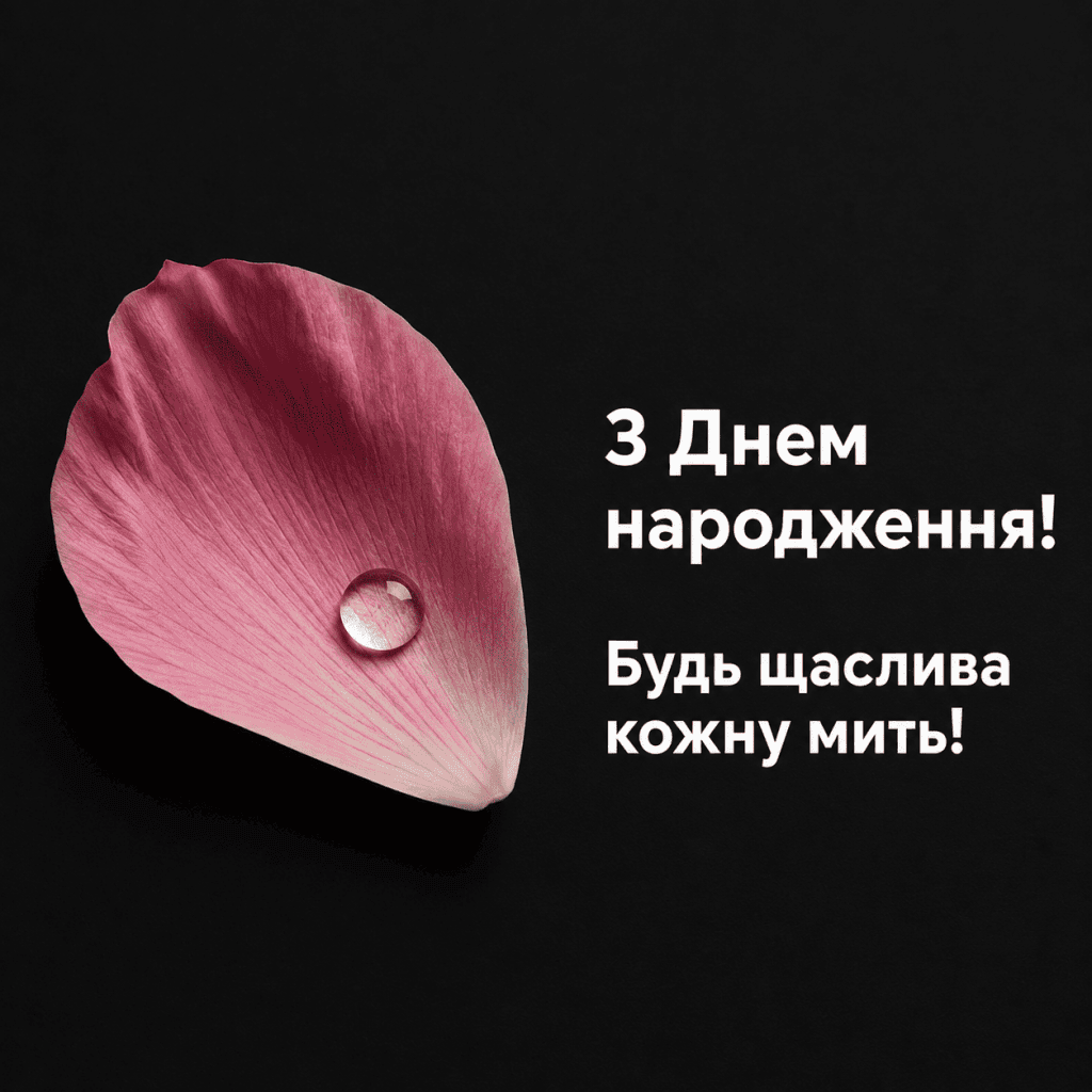 Естетичні картинки з днем народження доньки з побажаннями на темному тлі