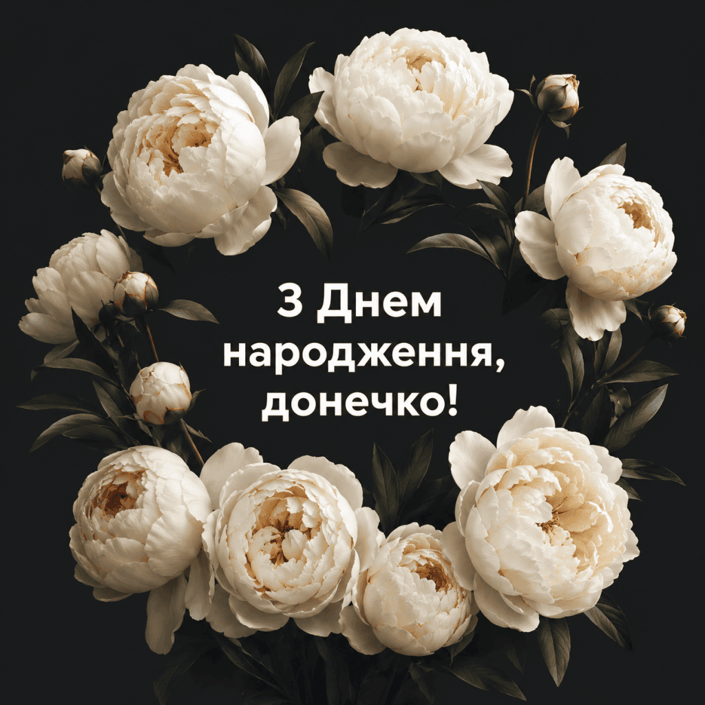 Ніжні картинки з днем народження донечці — головна естетична листівка українською мовою