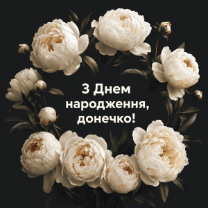 Ніжні картинки з днем народження донечці — головна естетична листівка українською мовою