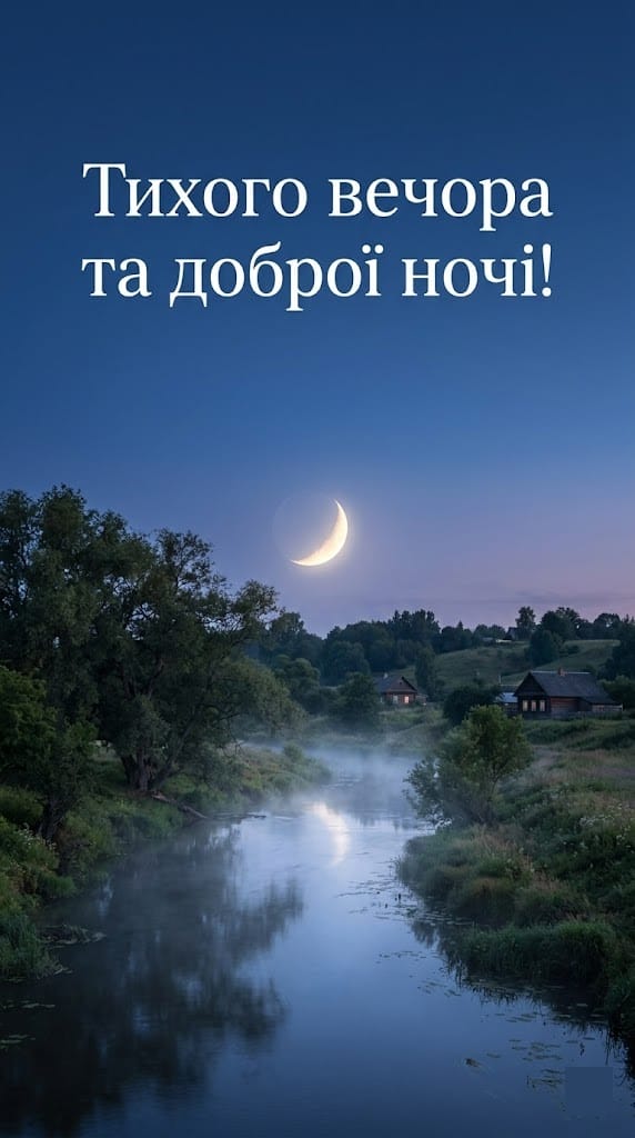 Побажання тихого вечора у картинках з українською природою