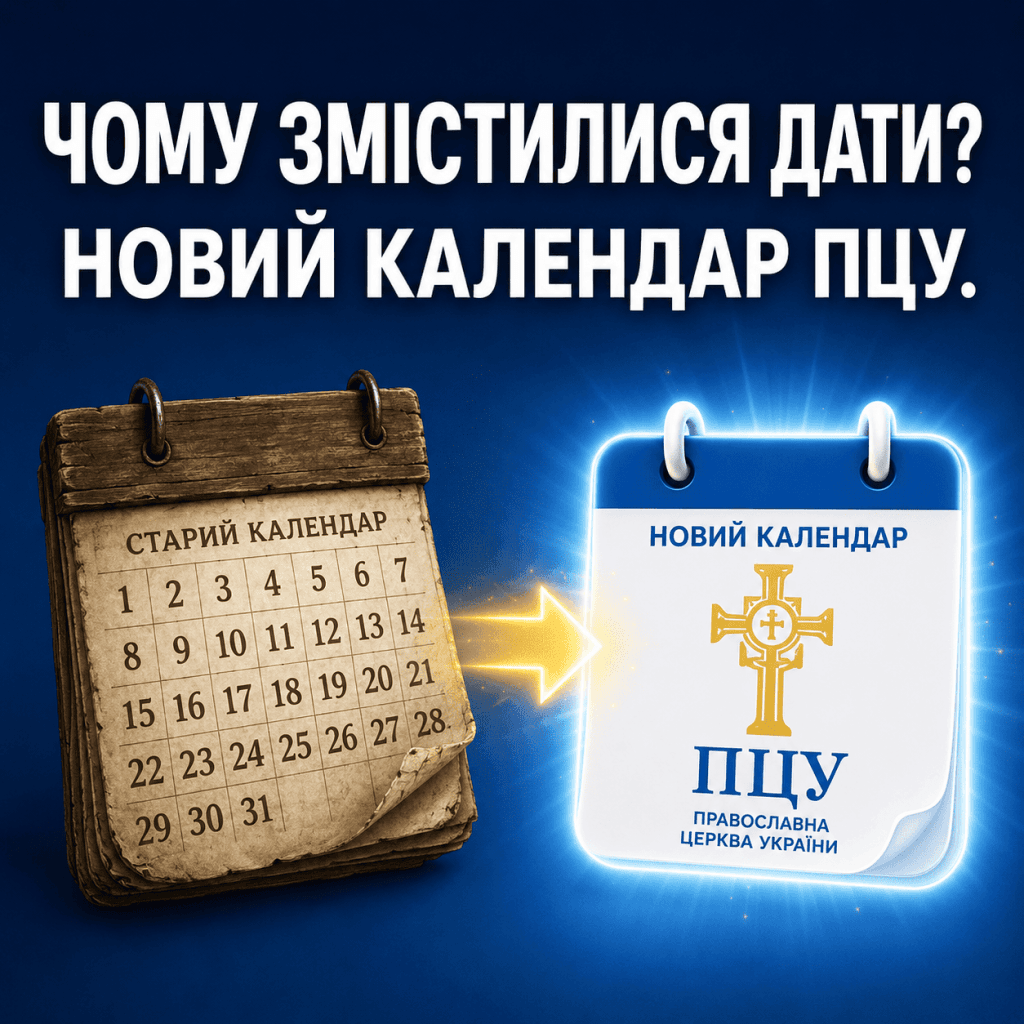 Інфографіка, що символізує перехід на новоюліанський календар ПЦУ, показує зсув дат у червні.