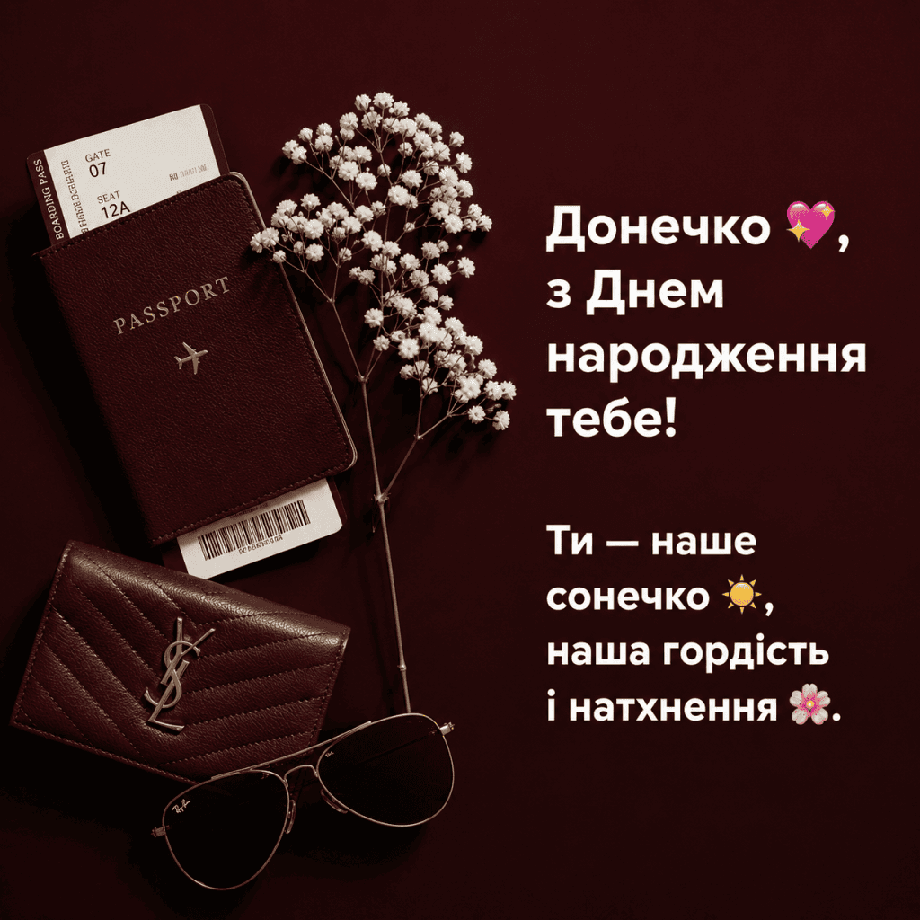 Зворушливі листівки з днем народження дорослій доньці в сучасному стилі красивого життя