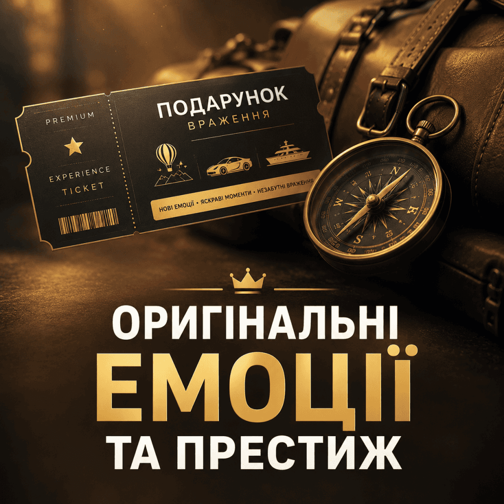 Абстрактна преміальна композиція з квитком/сертифікатом та класичним чоловічим аксесуаром, що символізує емоції та статус.