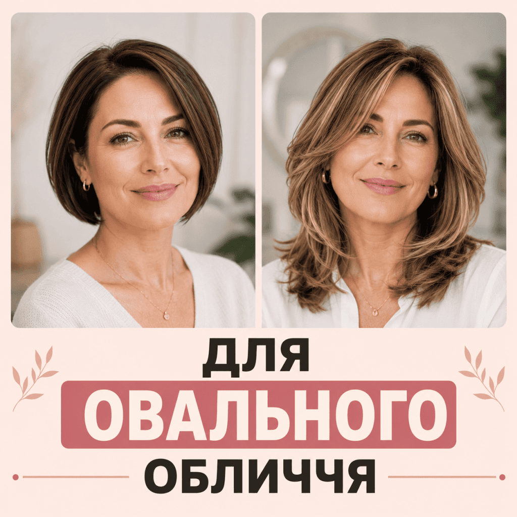 Універсальні варіанти стрижок без укладання для овального та трикутного типу обличчя на жінках після 40.