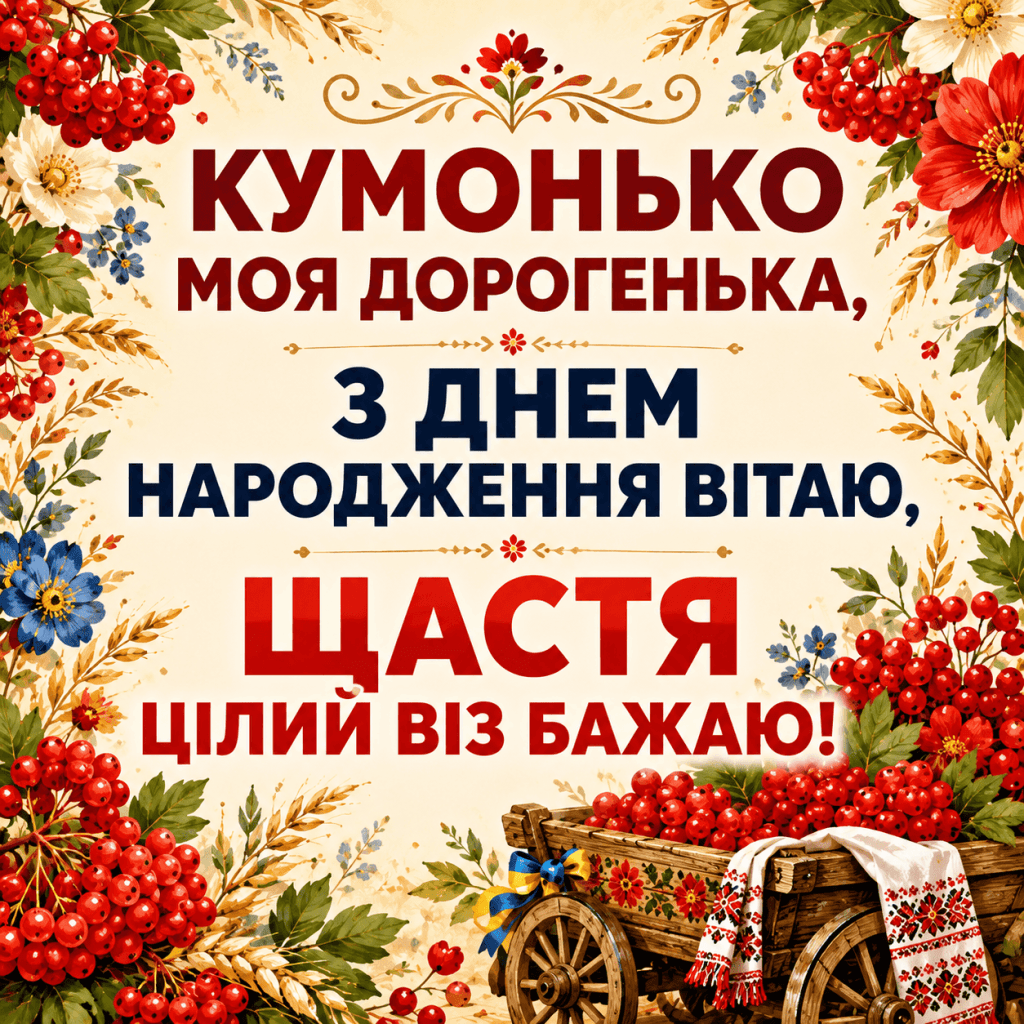 Красивий вірш для куми з днем народження