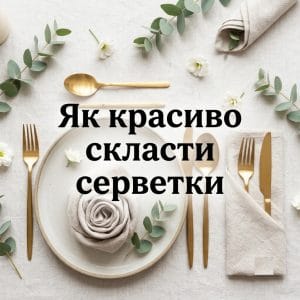 як красиво скласти серветки на святковий стіл