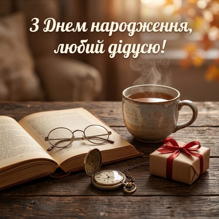 привітання з днем народження дідусю красива картинка